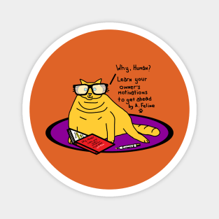 Chonk Cat Recommends a Book to Animals Magnet